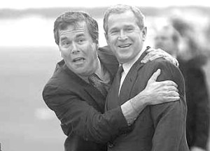 Jeb Bush with brother.